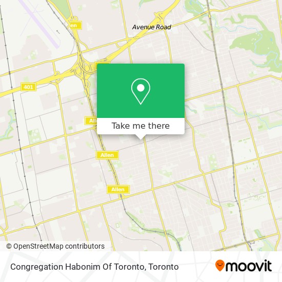 Congregation Habonim Of Toronto map