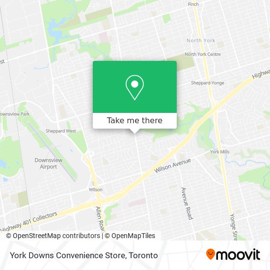 York Downs Convenience Store map