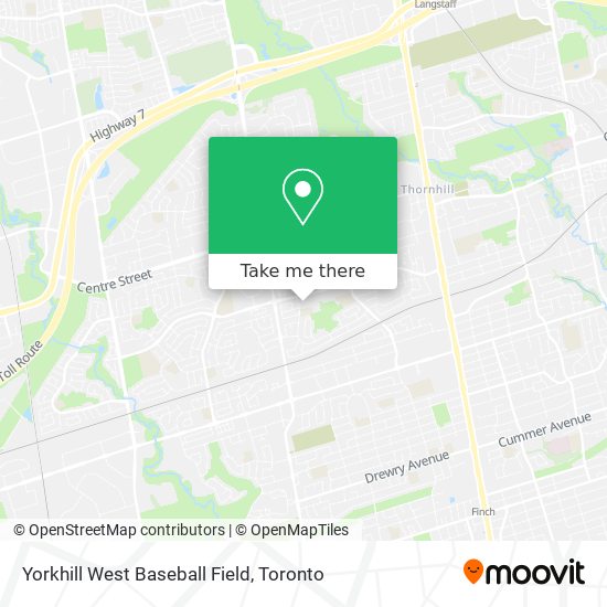 Yorkhill West Baseball Field map