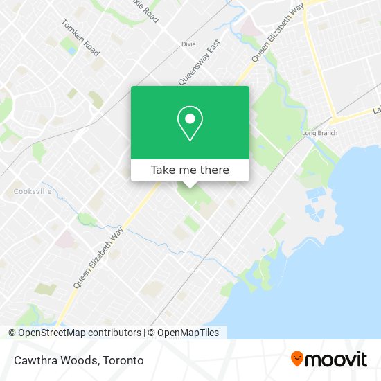 Cawthra Woods map