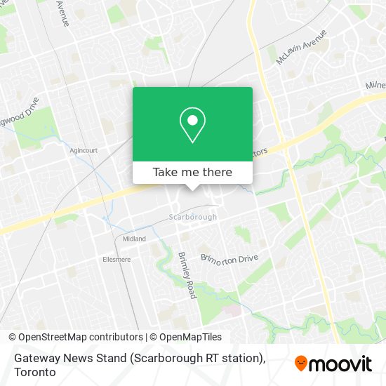 Gateway News Stand (Scarborough RT station) map