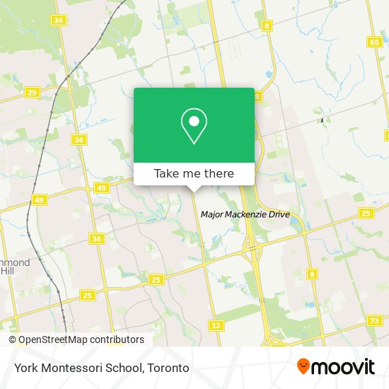 York Montessori School map