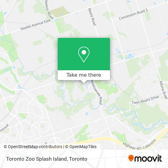 Toronto Zoo Splash Island map