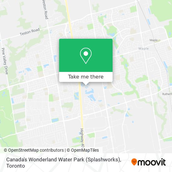 Canada's Wonderland Water Park (Splashworks) map