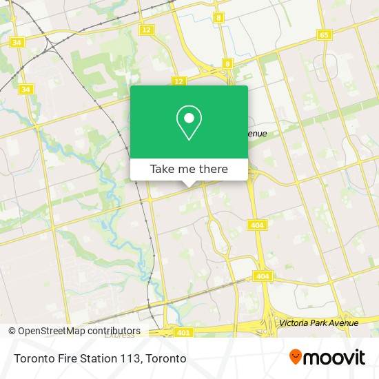 Toronto Fire Station 113 map