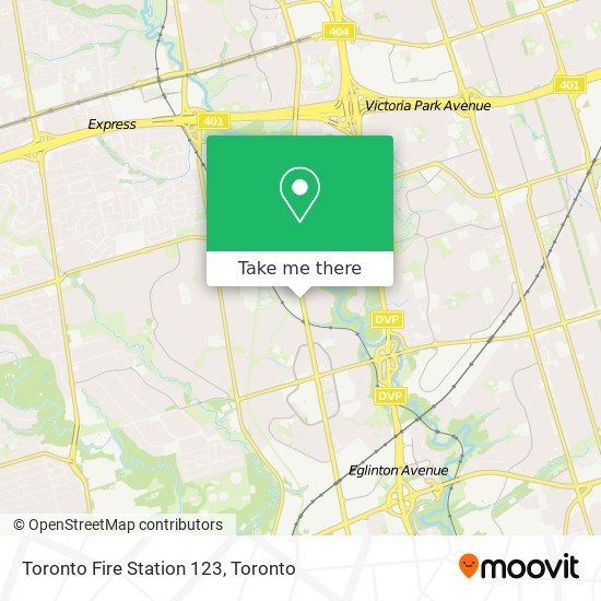 Toronto Fire Station 123 map