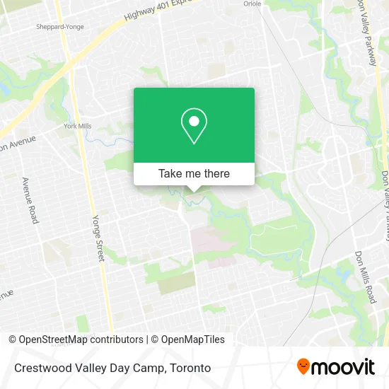 Crestwood Valley Day Camp map