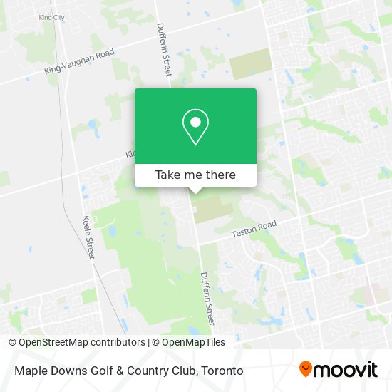 Maple Downs Golf & Country Club map