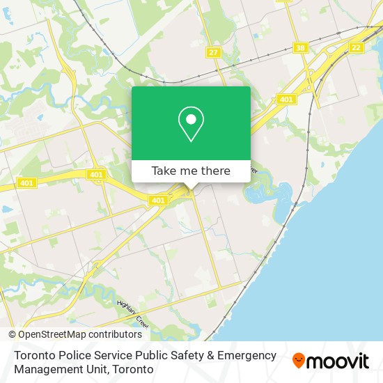 Toronto Police Service Public Safety & Emergency Management Unit map