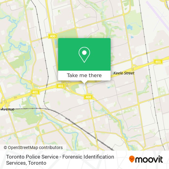 Toronto Police Service - Forensic Identification Services map