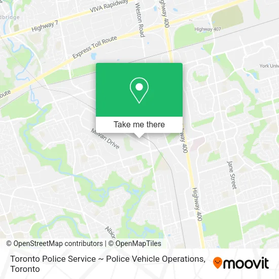 Toronto Police Service ~ Police Vehicle Operations map