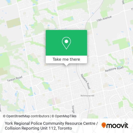 York Regional Police Community Resource Centre / Collision Reporting Unit 112 map