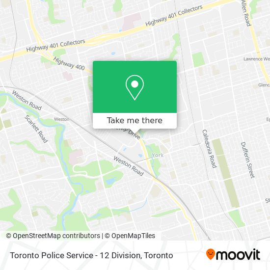 Toronto Police Service - 12 Division map