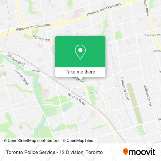 Toronto Police Service - 12 Division map