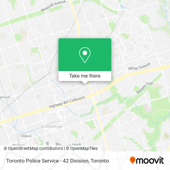 Toronto Police Service - 42 Division map