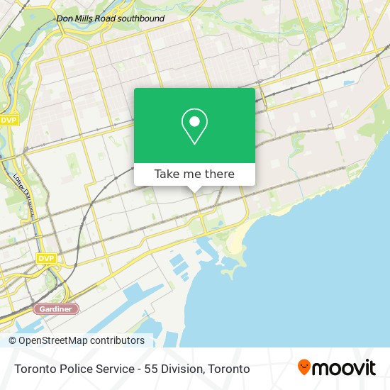Toronto Police Service - 55 Division map