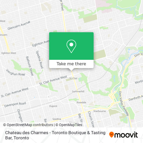Chateau des Charmes - Toronto Boutique & Tasting Bar map