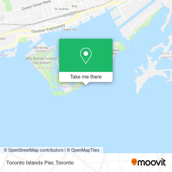 Toronto Islands Pier map