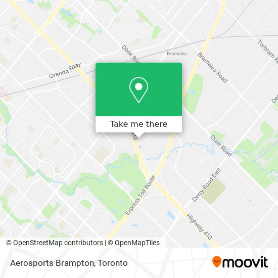 Aerosports Brampton map