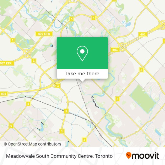 Meadowvale South Community Centre map