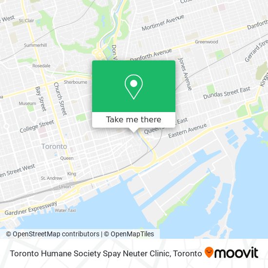 Toronto Humane Society Spay Neuter Clinic map