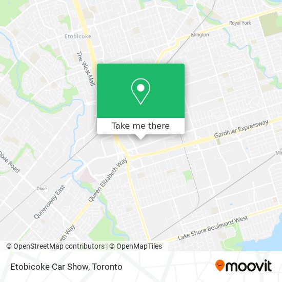 Etobicoke Car Show map