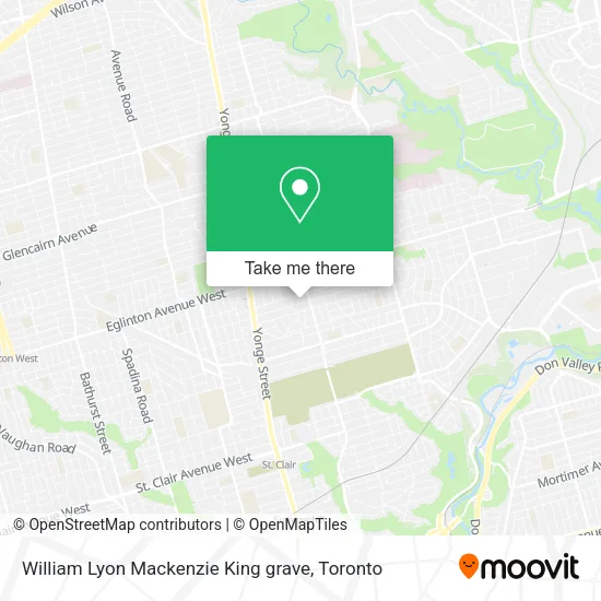 William Lyon Mackenzie King grave map