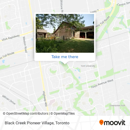 Black Creek Toronto Map How To Get To Black Creek Pioneer Village In Toronto By Bus Or Subway?