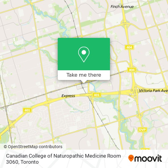 Canadian College of Naturopathic Medicine Room 3060 map