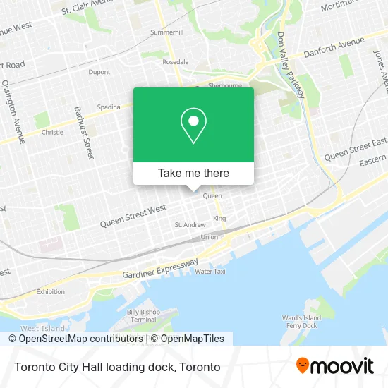 Toronto City Hall loading dock map