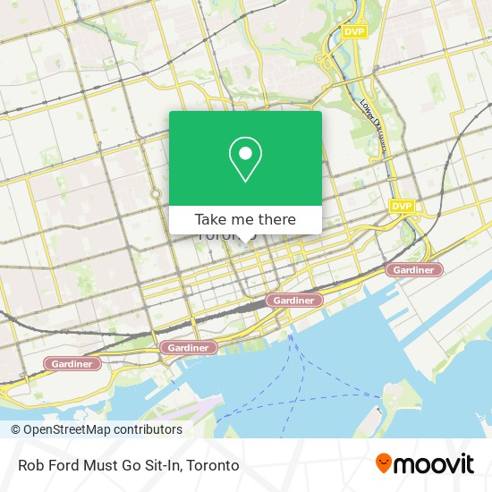 Rob Ford Must Go Sit-In map