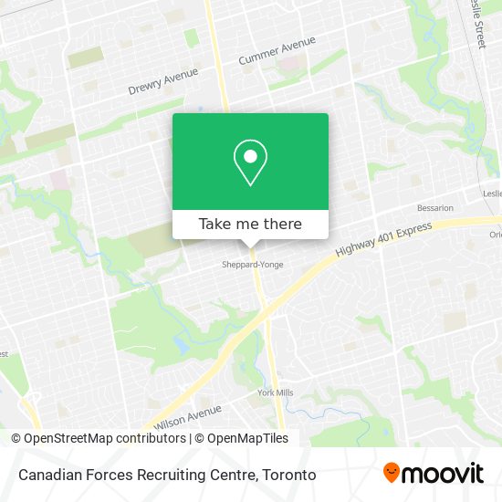 Canadian Forces Recruiting Centre map