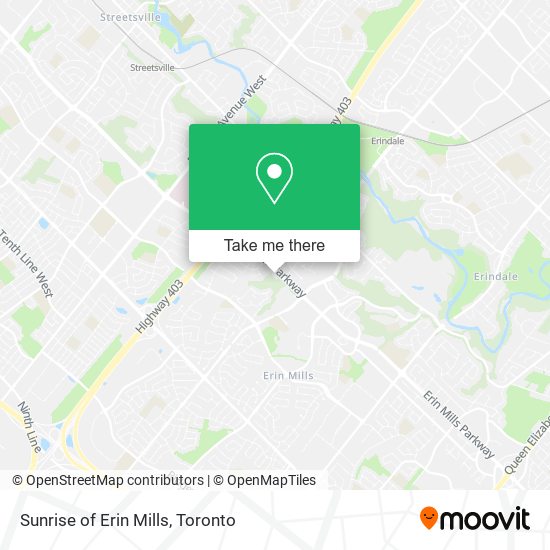 Sunrise of Erin Mills map