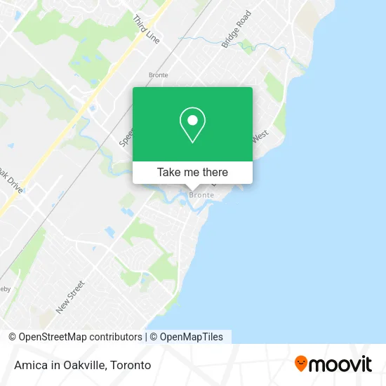 Amica in Oakville map