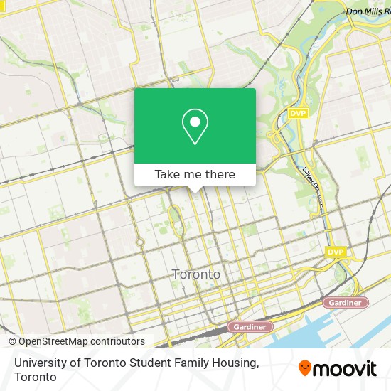 University of Toronto Student Family Housing map