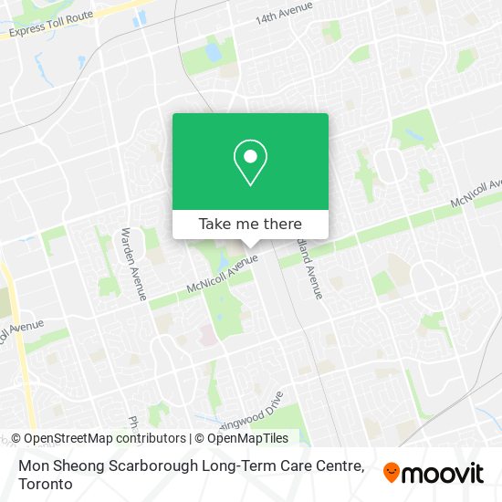 Mon Sheong Scarborough Long-Term Care Centre map