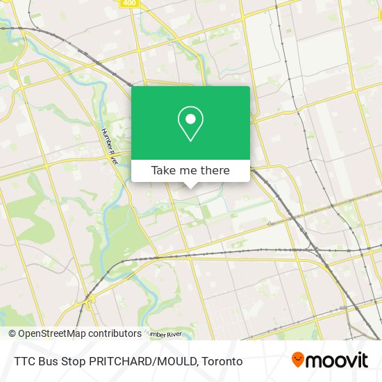 TTC Bus Stop PRITCHARD/MOULD map