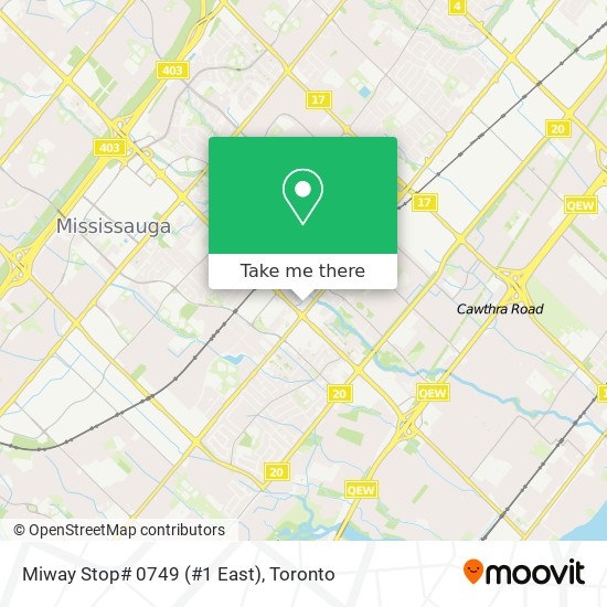 Miway Stop# 0749 (#1 East) map