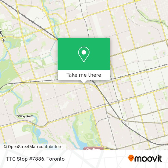 TTC Stop #7886 map