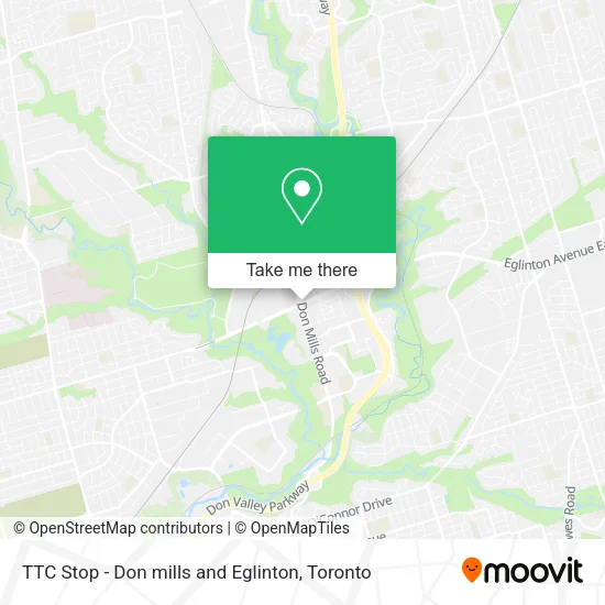 TTC Stop - Don mills and Eglinton map