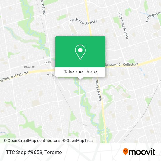 TTC Stop #9659 map