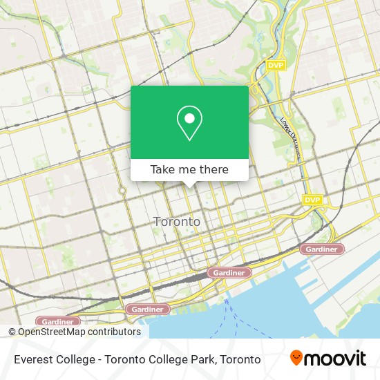 Everest College - Toronto College Park map