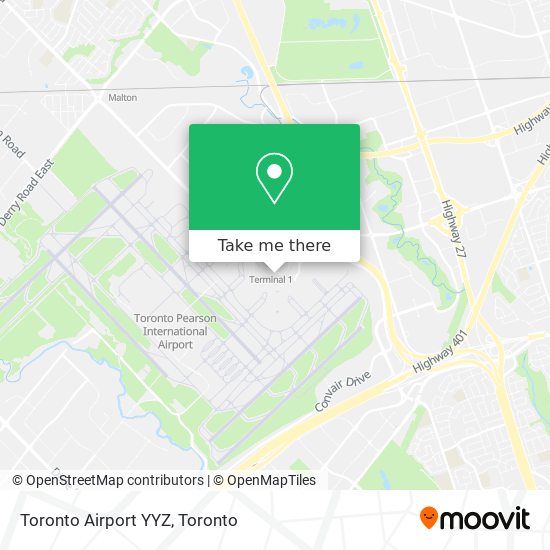 Toronto Airport YYZ map