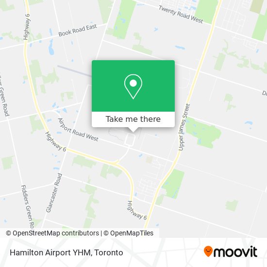 Hamilton Airport YHM map