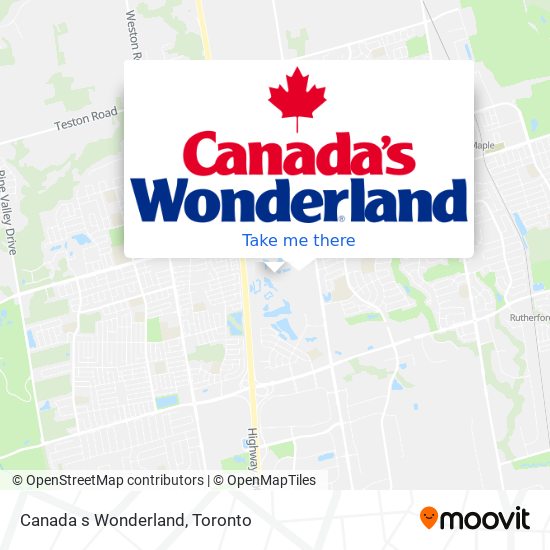 Canada s Wonderland map