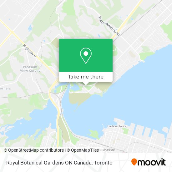 Royal Botanical Gardens ON Canada map
