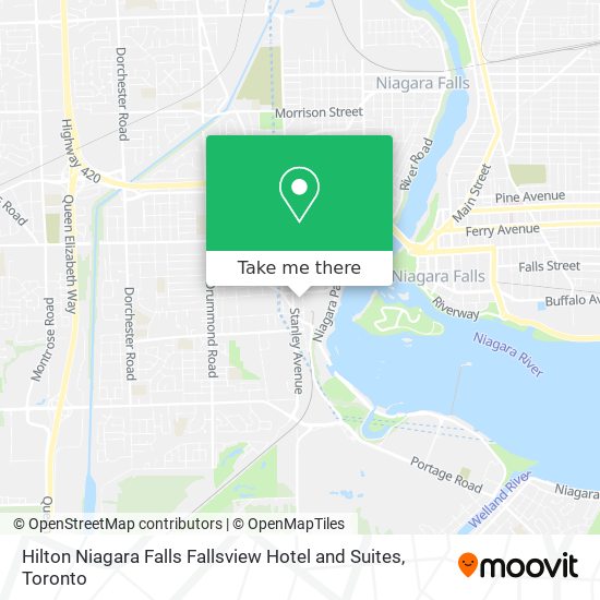 Hilton Niagara Falls Fallsview Hotel and Suites map