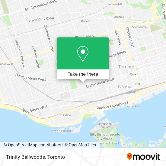Trinity Bellwoods map