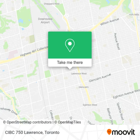 CIBC 750 Lawrence map
