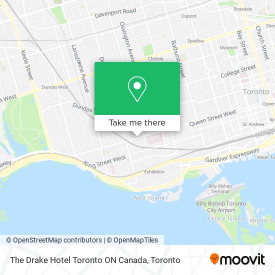 The Drake Hotel Toronto ON Canada map